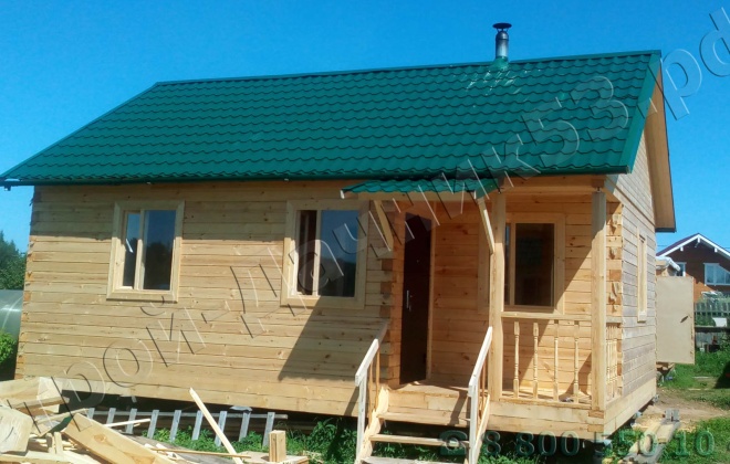2 Брусовые дома 8×8 и 6×8 м, Тверская область, Бельский район, деревня Петрушино (1)